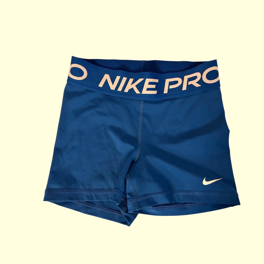 Nike Pro Dri-FIT Turquoise Blue Green Compression Athletic Shorts XSmall Workout